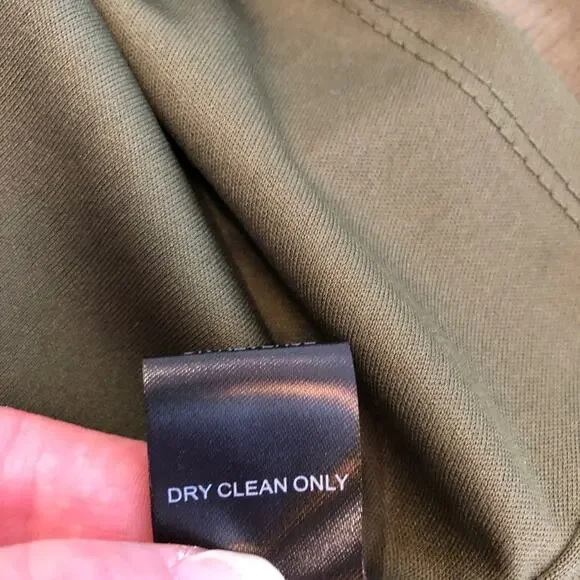 Torrid army olive green slit sleeve tassel boho peasant dress size 0 or Large - Picture 14 of 16